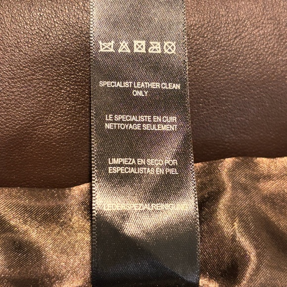 ASOS Sz 0 Brown Leather Wrap Midi Skirt Smooth and Patterned Lined Belted NWOT - Picture 9 of 11